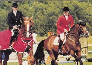 1995 Collect-A-Card Equestrian #183 Charlotte Velin / Thomas Velin / Tenon de la Coeer / Quidam de Revel Front